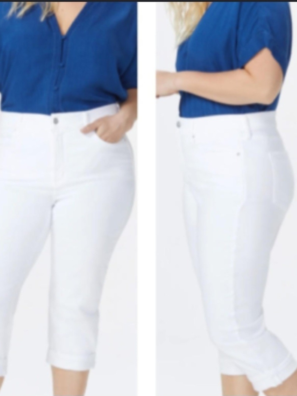 NYDJ White Ankle Crop Jeans